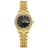 Citizen Quartz Womens Crystal Accent Gold Tone Stainless Steel EQ0532-55E - Bijoux Eclore