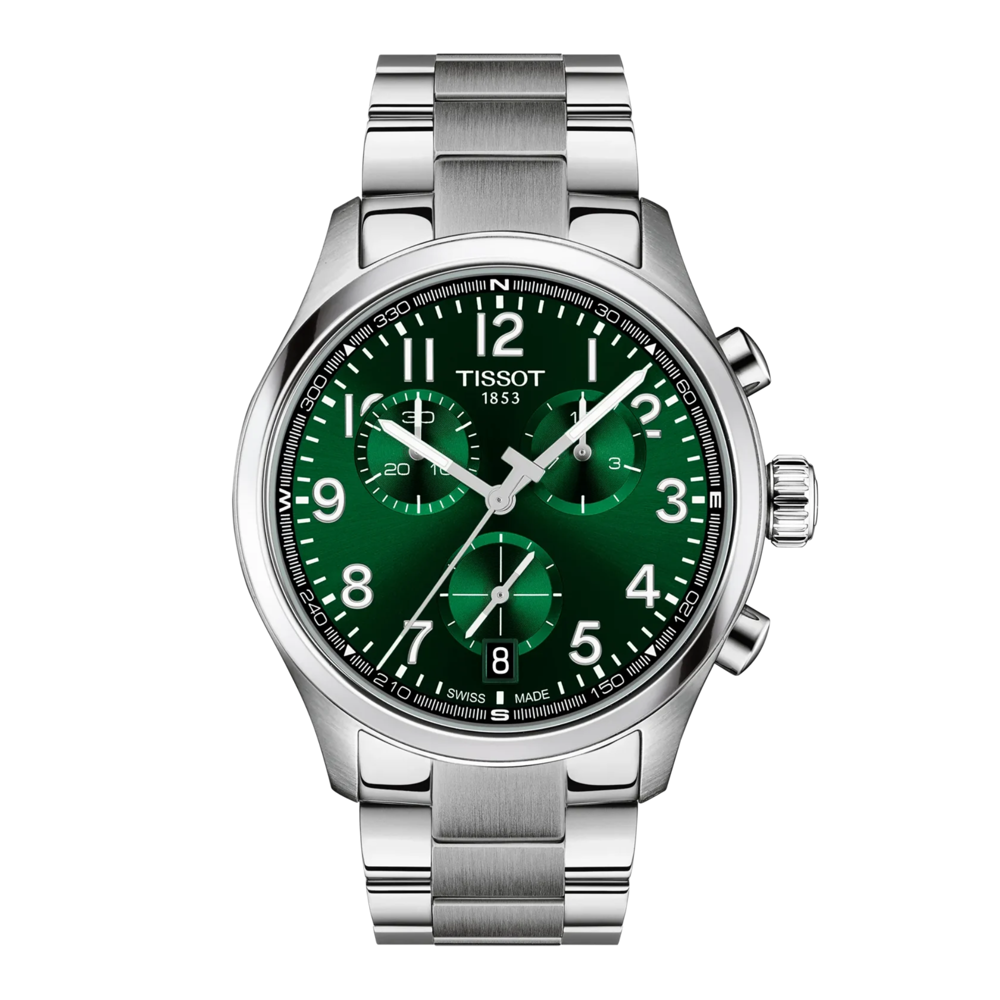 Tissot Gent XL Chronograph 42mm Green Dial Stainless Steel T116.417.11.092.00 - Bijoux Eclore