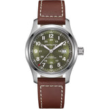 Hamilton Khaki Field Green Dial Leather Strap Men’s Watch H70605560 - Bijoux Eclore