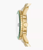 Fossil Blue Dive Three-Hand Date Gold-Tone Stainless Steel Watch FS6030