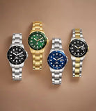 Fossil Blue Dive Three-Hand Date Gold-Tone Stainless Steel Watch FS6030