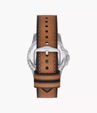 Fossil Blue Dive Three-Hand Date Tan LiteHide Leather Watch FS5946