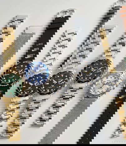 Fossil Blue Dive Three-Hand Date Tan LiteHide Leather Watch FS5946