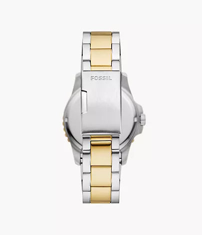 Fossil Blue Dive Three-Hand Date Two-Tone Stainless Steel Watch FS6034