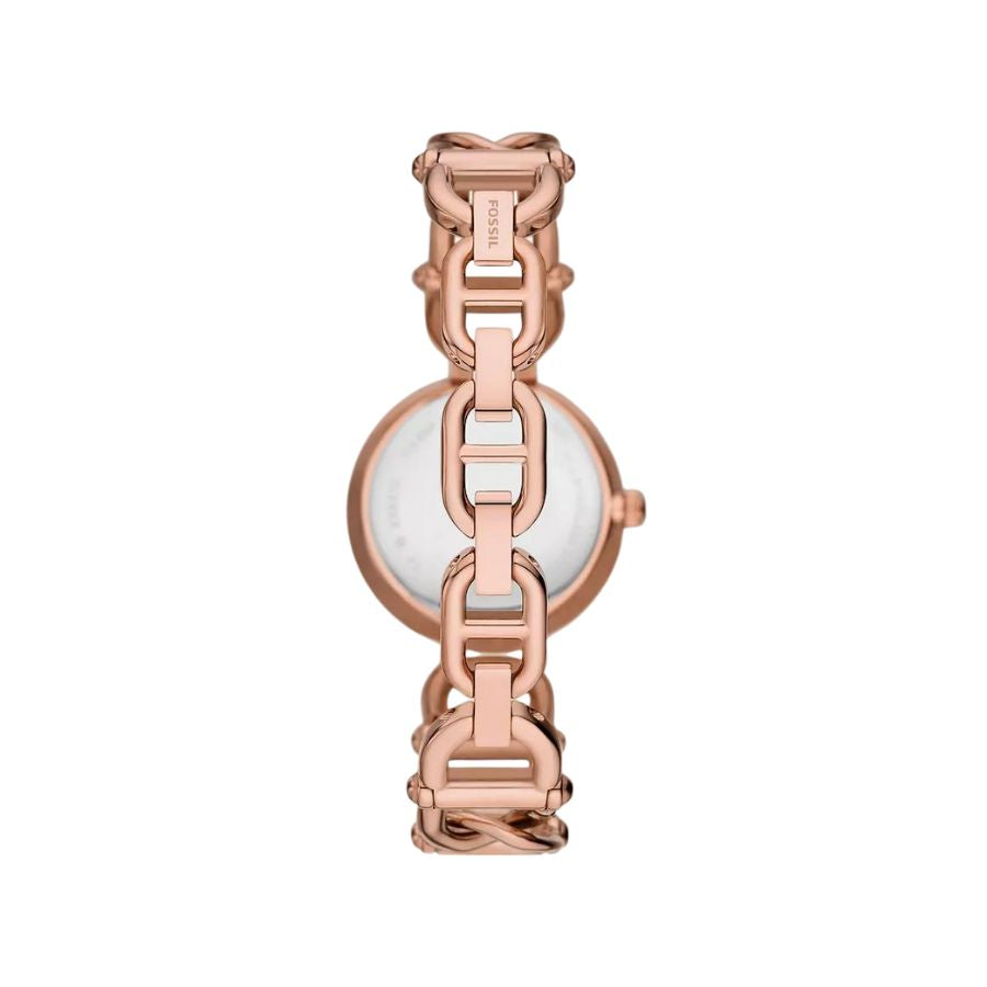 Fossil Carlie Three-Hand Rose Gold-Tone Stainless Steel Watch ES5273