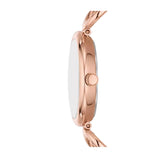 Fossil Carlie Three-Hand Rose Gold-Tone Stainless Steel Watch ES5273
