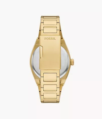 Fossil Everett Three-Hand Date Gold-Tone Stainless Steel Watch FS5965