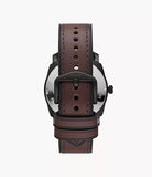 Fossil Machine Three-Hand Date Brown LiteHide Leather Watch FS5901
