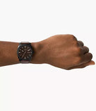 Fossil Machine Three-Hand Date Brown LiteHide Leather Watch FS5901