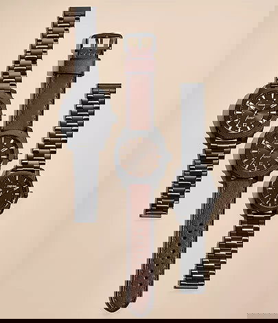 Fossil Machine Three-Hand Date Dark Brown LiteHide Leather Watch FS5972