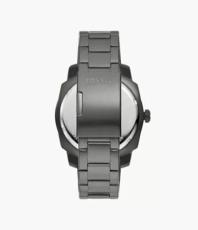 Fossil Machine Three-Hand Date Smoke Stainless Steel Watch FS5970
