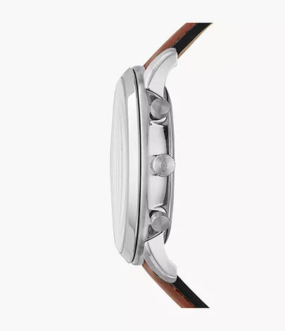 Fossil Neutra Chronograph Luggage Leather Watch and Bracelet Set FS5708SET