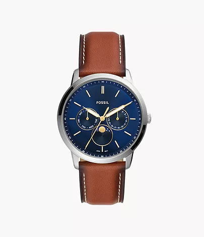 Fossil Neutra Moonphase Multifunction Brown LiteHide Leather Watch FS5903