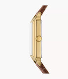 FOSSIL Raquel Three-Hand Date Medium Brown LiteHide Leather Watch ES5303