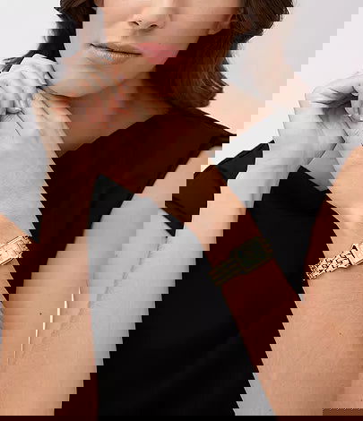 Fossil Raquel Three-Hand Date Two-Tone Stainless Steel Watch ES5305