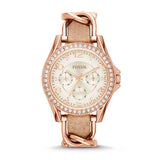 Fossil Riley Sand Dial Bone Leather Ladies Watch  ES3466