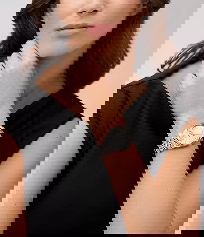 Fossil Scarlette Stainless Steel Three-Hand Date Watch ES5300