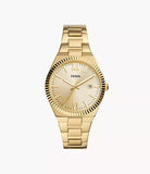 Fossil Scarlette Three-Hand Date Watch in Gold-Tone Stainless Steel ES5299