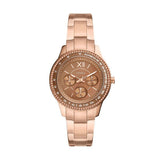 Fossil Stella Sport Multifunction Rose Gold-Tone Stainless Steel Watch ES5109