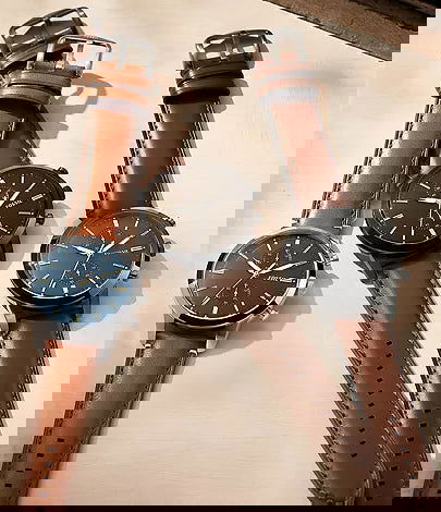 Fossil Townsman 44 mm Chronograph Brown Leather Watch FS5437