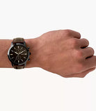 Fossil Townsman 44 mm Chronograph Brown Leather Watch FS5437