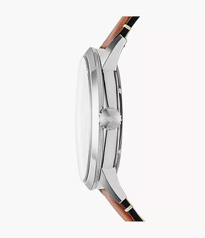 Fossil Townsman 48 mm Automatic Light Brown Leather Watch ME3154