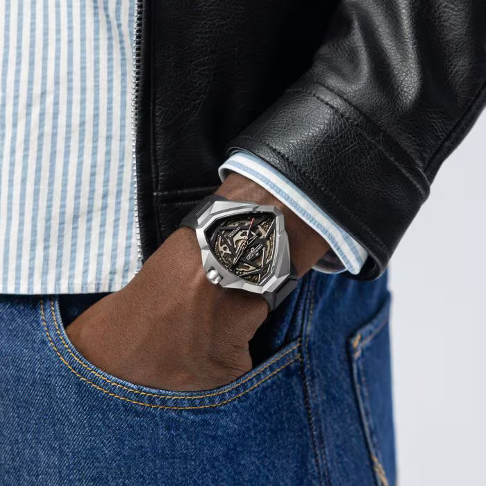 Hamilton H24635330 Ventura Edge Skeleton Automatic Black Rubber Strap - Bijoux Eclore