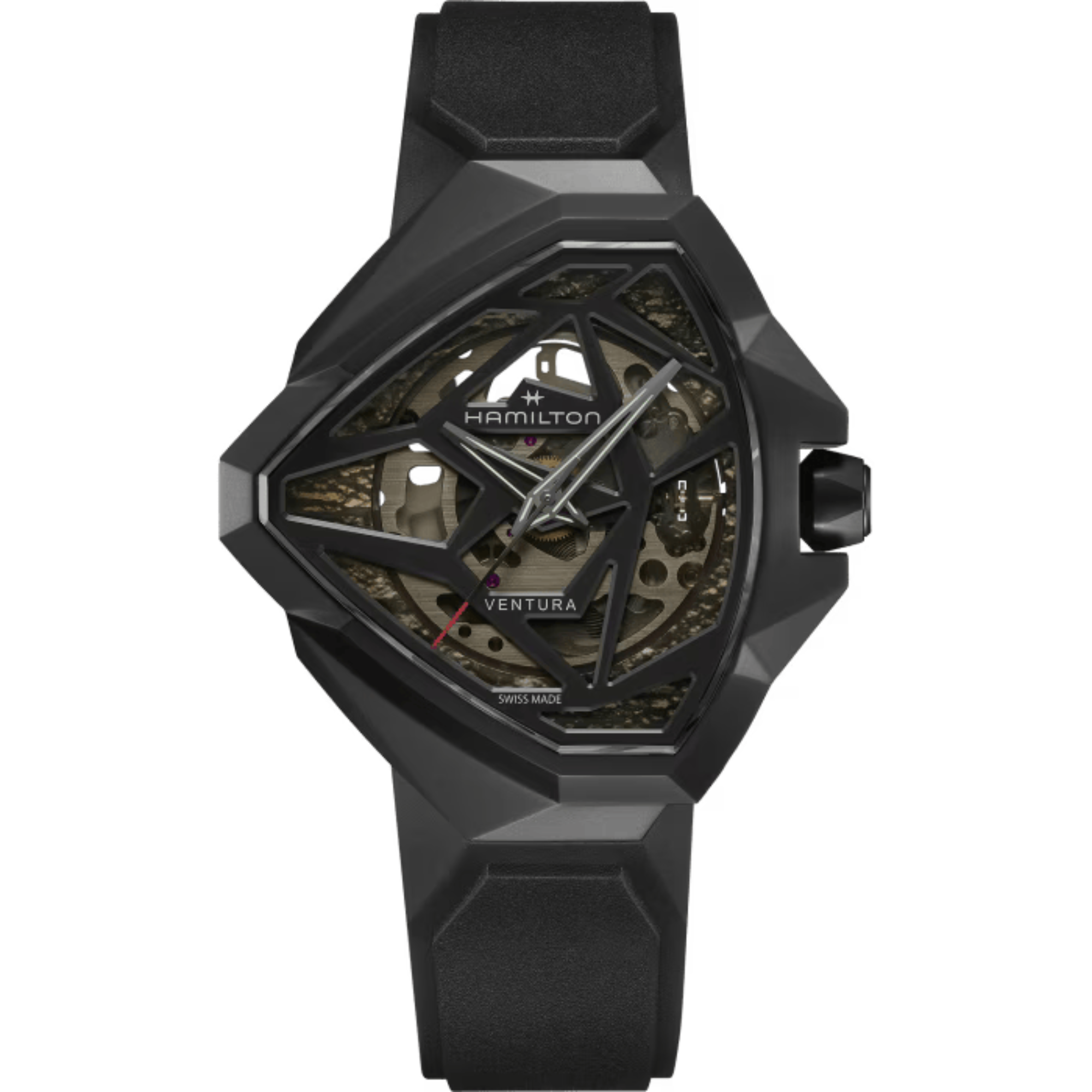 Hamilton Ventura Edge Skeleton Rubber Men's Watch H24645330 - Bijoux Eclore
