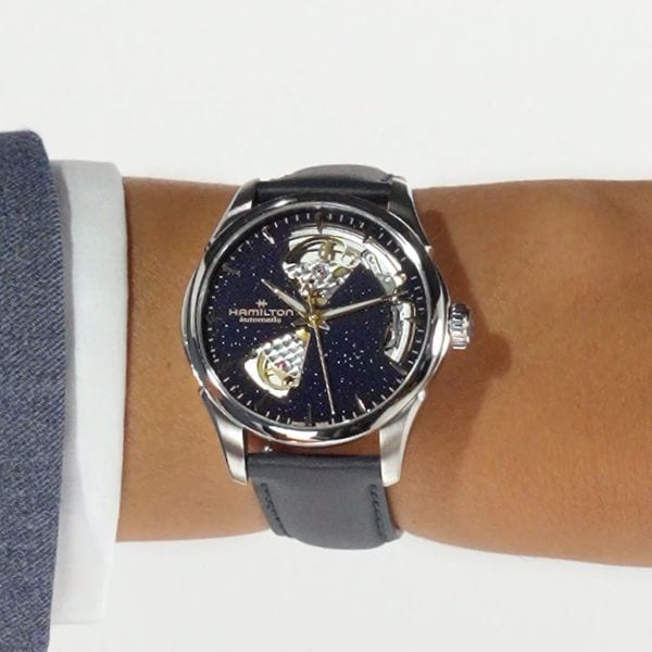 Hamilton Jazzmaster Open Heart 36mm Blue Aventurine Dial H32215642 - Bijoux Eclore