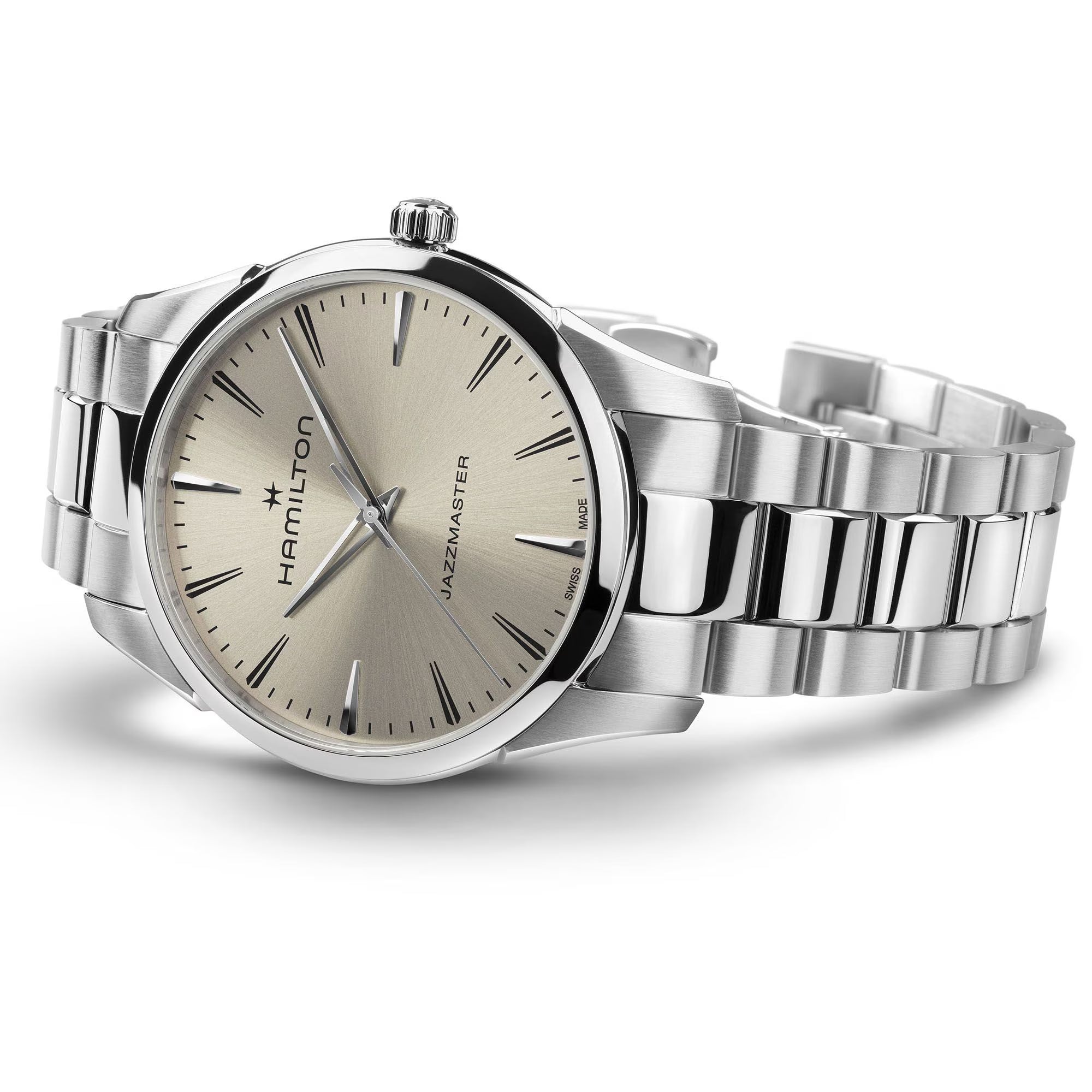 Hamilton Jazzmaster Quartz - 40mm - Beige  H32461121 - Bijoux Eclore