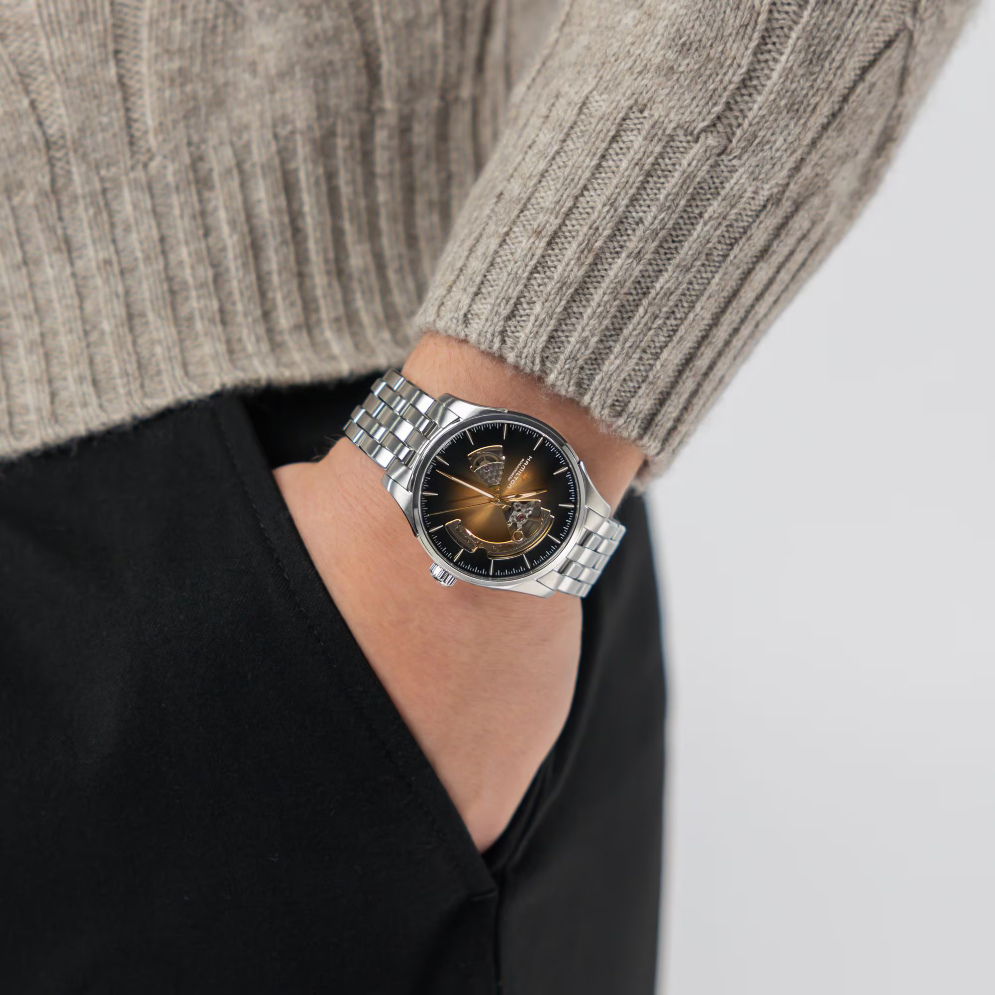 Hamilton Jazzmaster Open Heart Auto H32705180 - Bijoux Eclore