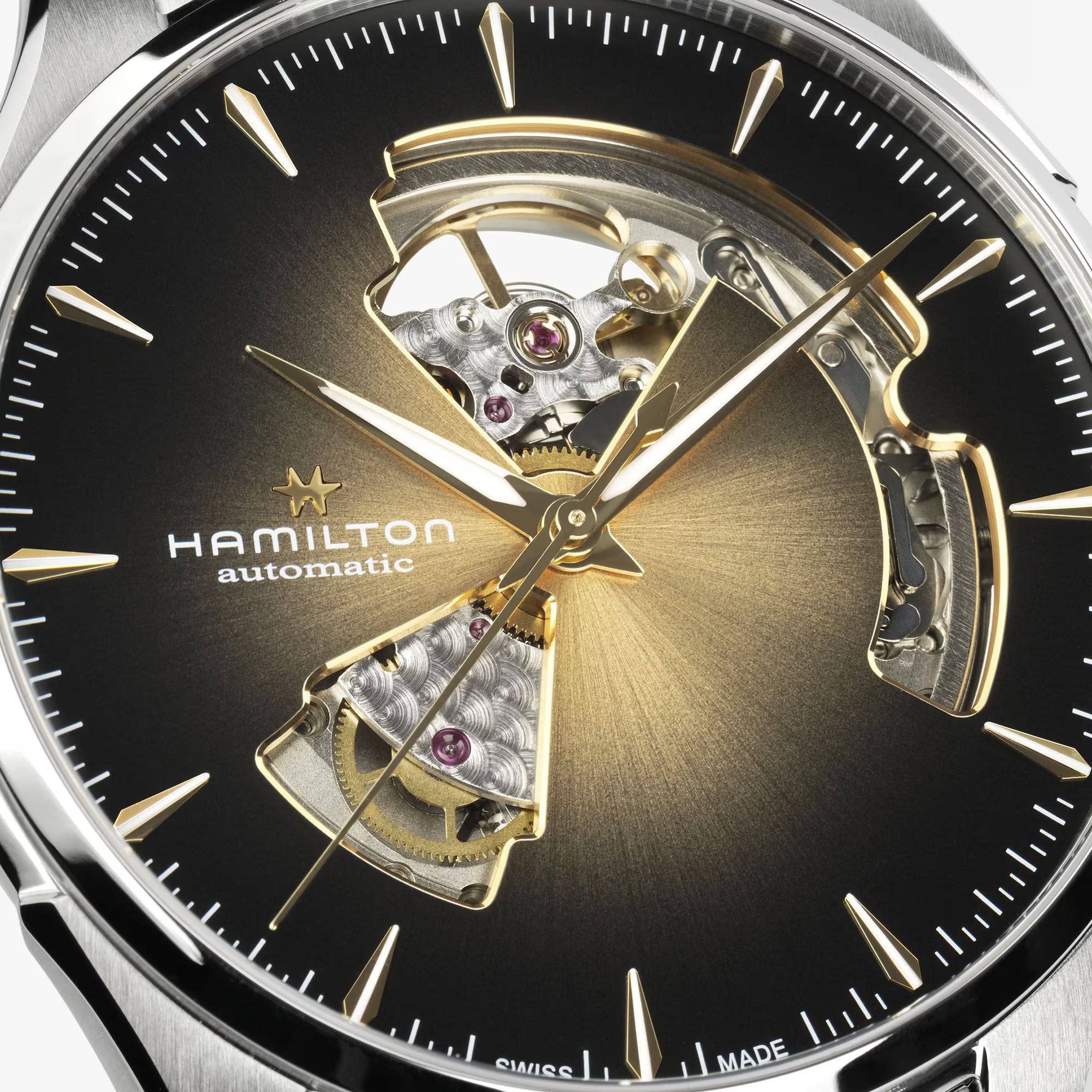 Hamilton Jazzmaster Open Heart Auto 40mm H32675501 - Bijoux Eclore