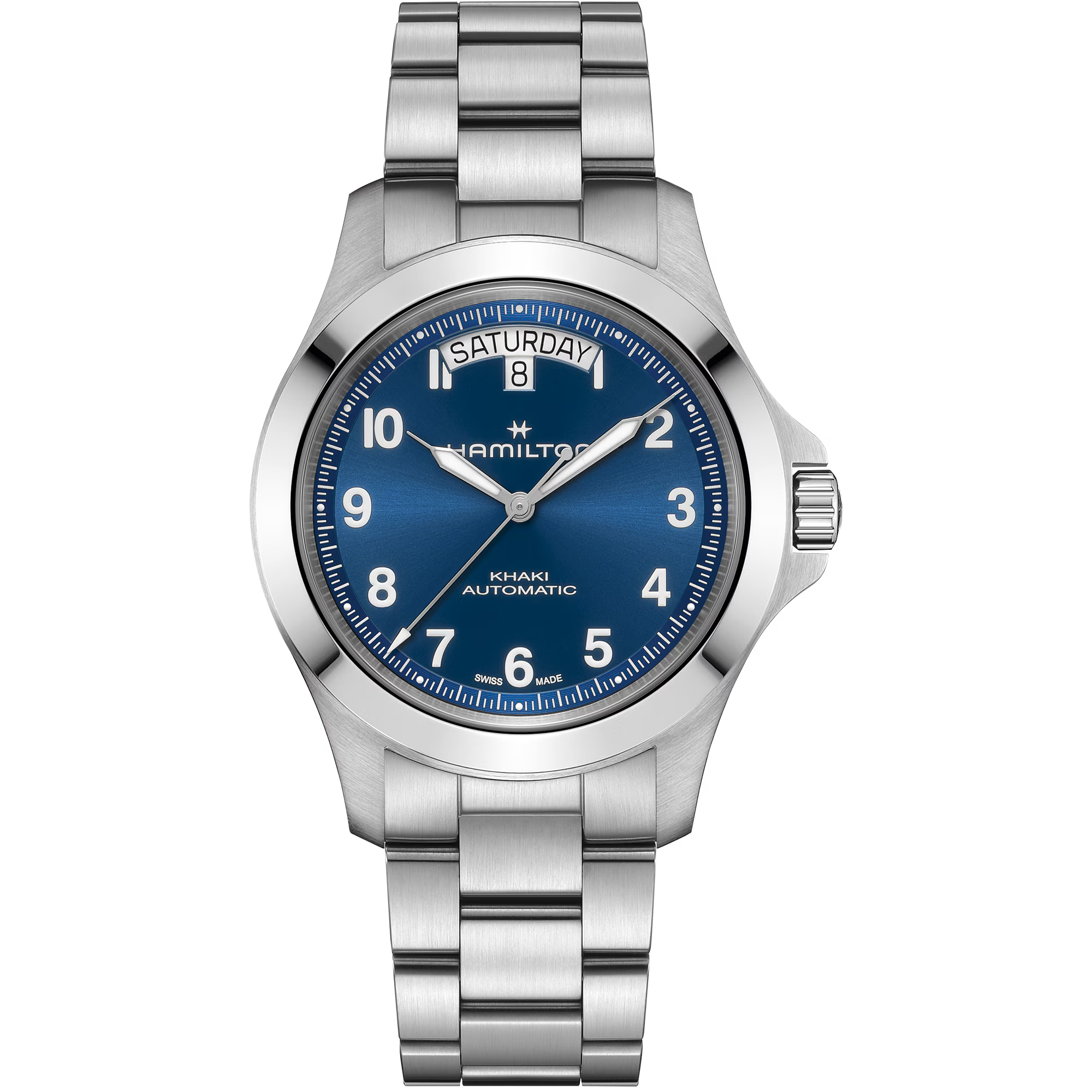 Hamilton Khaki Field King Day-Date AUTO - 40mm - Blue H64475140 - Bijoux Eclore