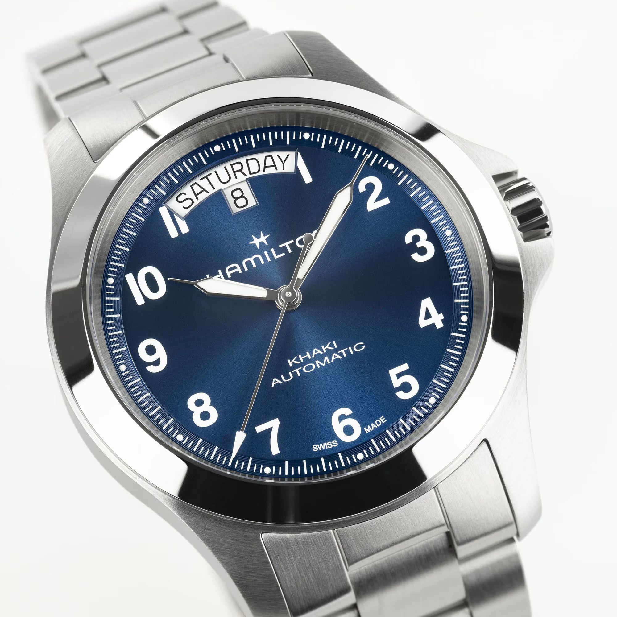 Hamilton Khaki Field King Day-Date AUTO - 40mm - Blue H64475140 - Bijoux Eclore