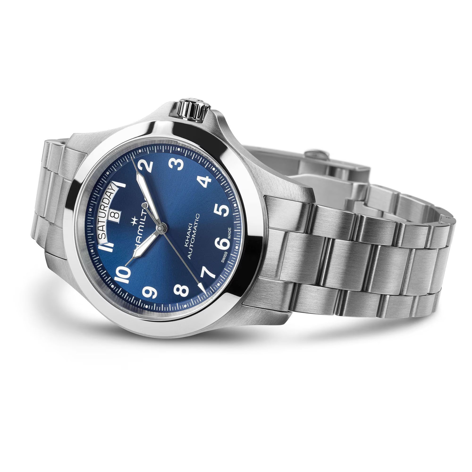 Hamilton Khaki Field King Day-Date AUTO - 40mm - Blue H64475140 - Bijoux Eclore
