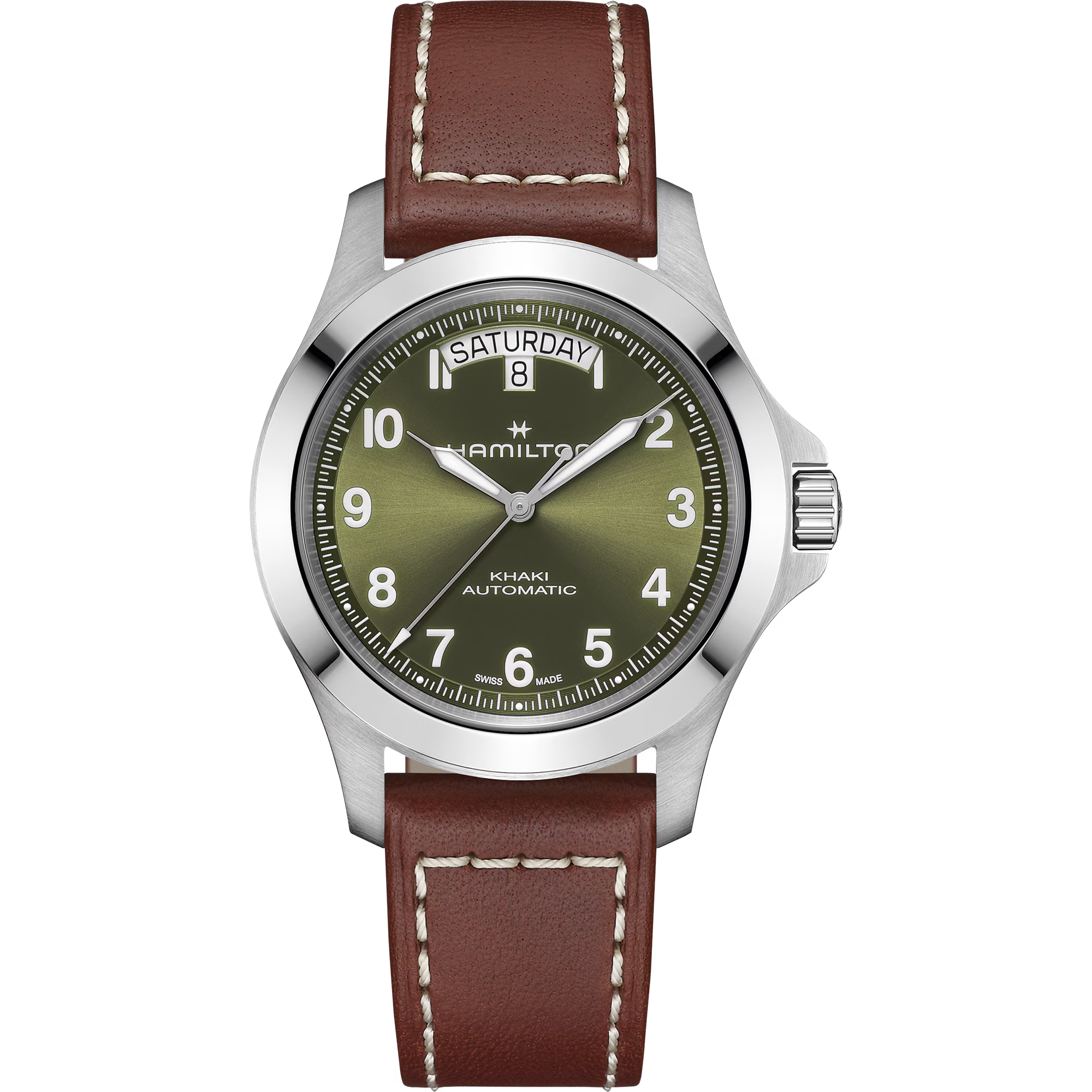 Hamilton Khaki Field King Day-Date AUTO - 40mm - Green  H64475560 - Bijoux Eclore