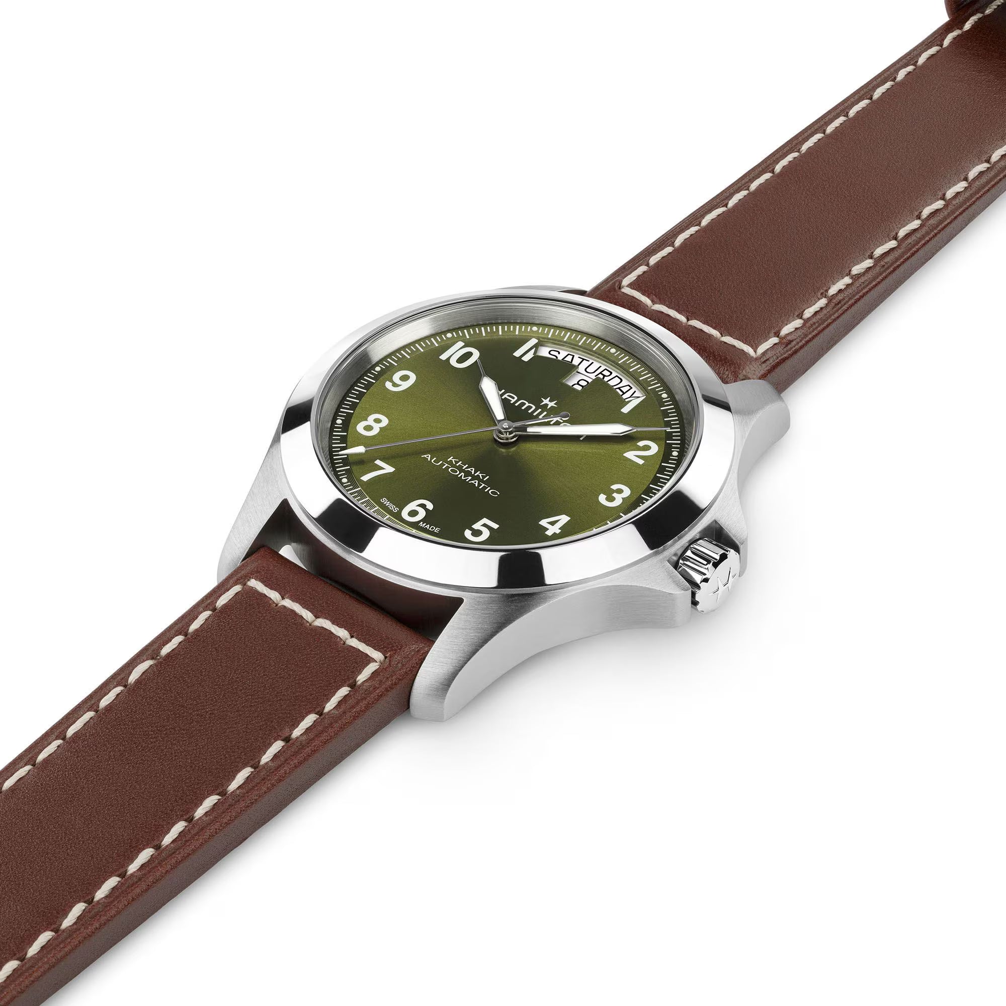 Hamilton Khaki Field King Day-Date AUTO - 40mm - Green  H64475560 - Bijoux Eclore