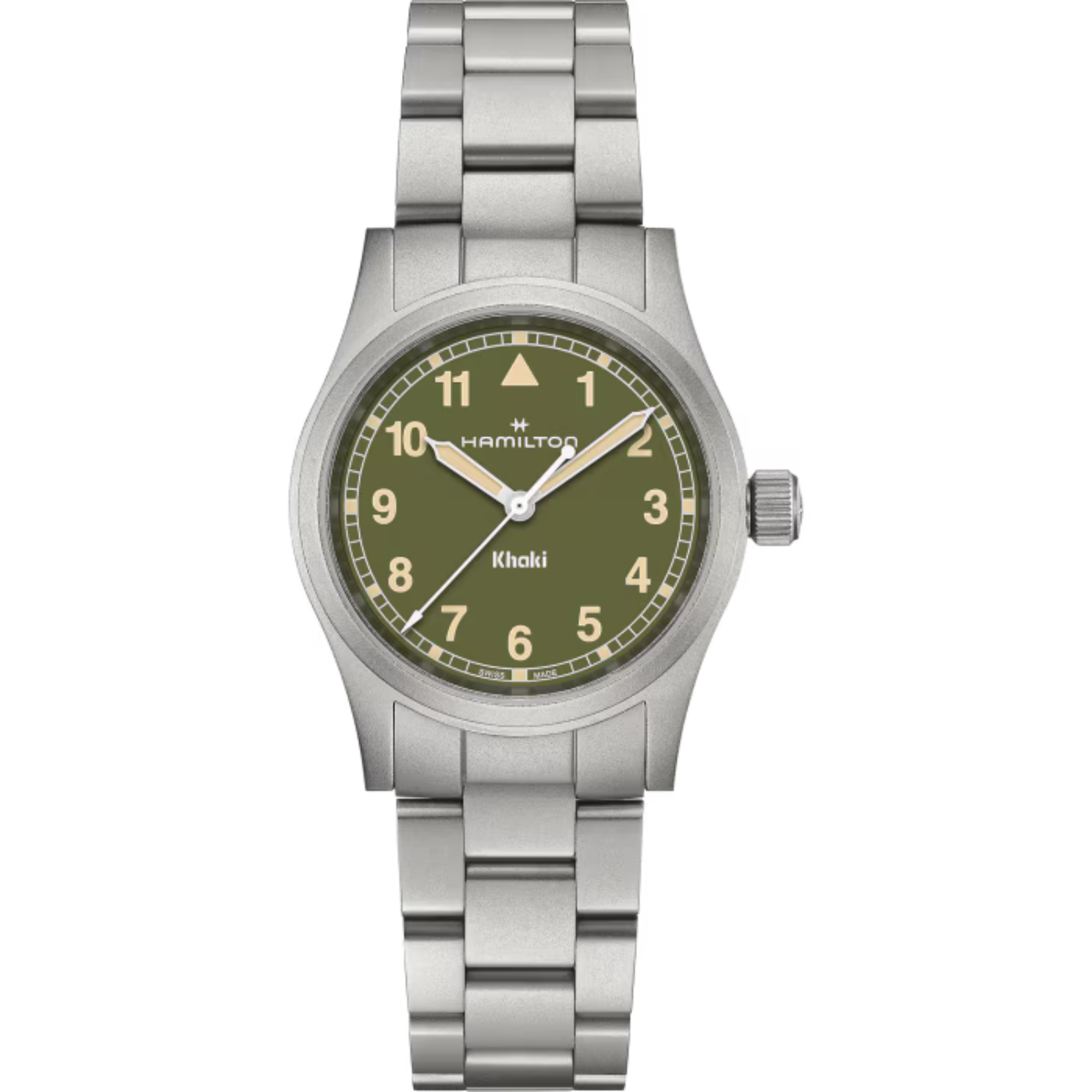 Hamilton Khaki Field quartz 33mm H69301160 Glass: Sapphire Dial Color Green - Bijoux Eclore