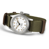 Hamilton Khaki Field Quartz 33mm White Dial Fabric Strap  H69301910 - Bijoux Eclore