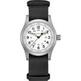 Hamilton Khaki Field Mechanical White Dial Fabric Strap Men's Watch H69439910 - Bijoux Eclore