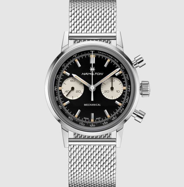 Hamilton American Classic Intra-Matic Chronograph H Mechanical Black Dial H38429130