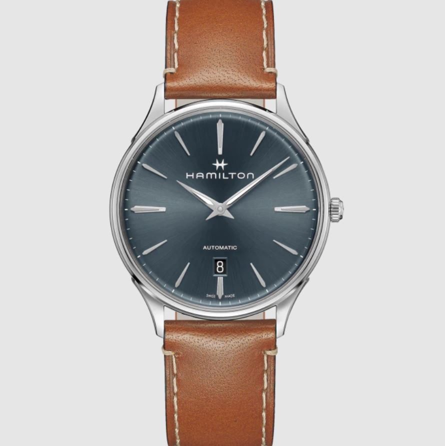 Hamilton Jazzmaster Thinline Auto Automatic Blue Dial Mens Watch H38525541