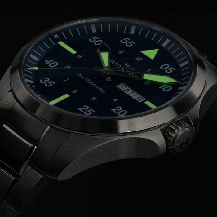 Hamilton Khaki Aviation Pilot Day Date Auto Automatic Blue Dial H64635140