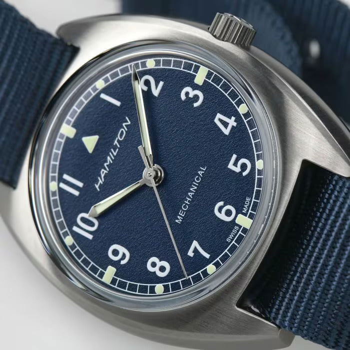 Hamilton Khaki Aviation Pilot Pioneer Mechanical Blue Dial Men's Watch H76419941
