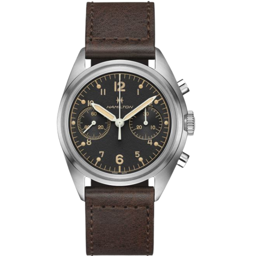 Hamilton Khaki Aviation Pioneer Mechanical Chrono Black Dial H76409530