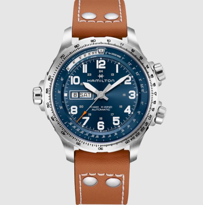 Hamilton Khaki Aviation X-wind Day Date Auto Automatic Blue Dial Watch H77765541