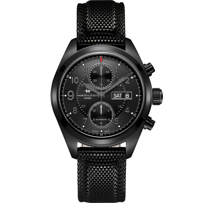 Hamilton Khaki Field Auto Chrono Automatic Black Dial 42mm H71626735