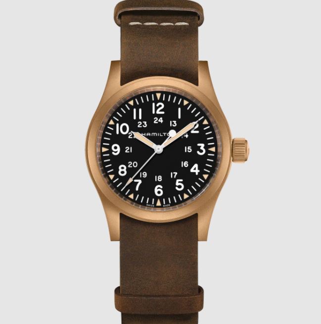Hamilton Khaki Field Mechanical Bronze Black Dial Men's Watch H69459530