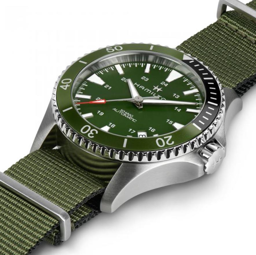 Hamilton Khaki Navy Scuba Auto Green Dial Watch H82375961