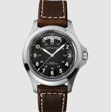 Hamilton Men's KHAKI FIELD KING AUTO Brown Leather Watch H64455533